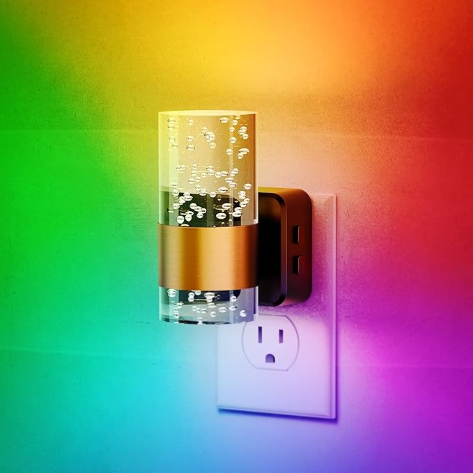JandCase Night Lights Plug into Wall, Color Changing Night Light by JandCase