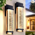 14" Bubble Glass LED Outdoor Wall Sconce Lights Exterior 2-Pack, Waterproof by SRNU