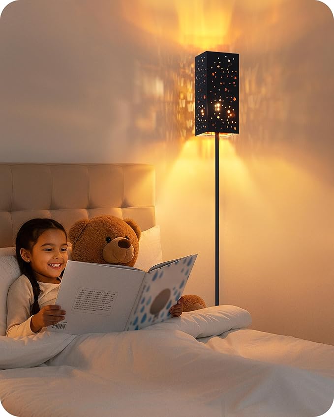 64.6" Floor Lamp, with Foot Switch, Standing Lamp with Sky Stars Design - Image 6