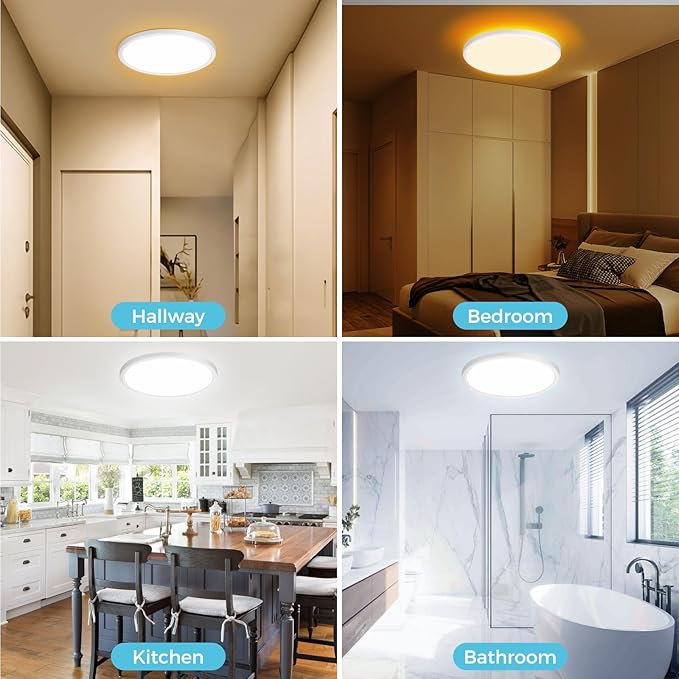 libtit 12 Inch White LED Ceiling Light - Image 6