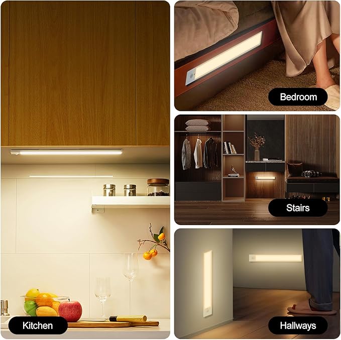Under Cabinet Lights 2 Pack 12 inch Rechargeable Battery Operated Motion Sensor - Image 6