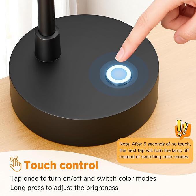 ShineTech Adjustable LED Eye-Caring Desk Lamp, Dimmable Stepless Brightness - Image 6