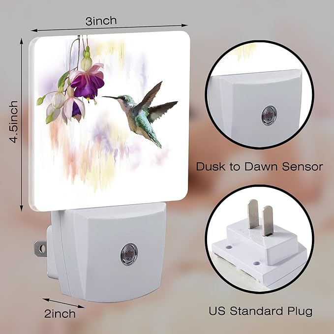 Hummingbird Flowers Night Light - Image 2