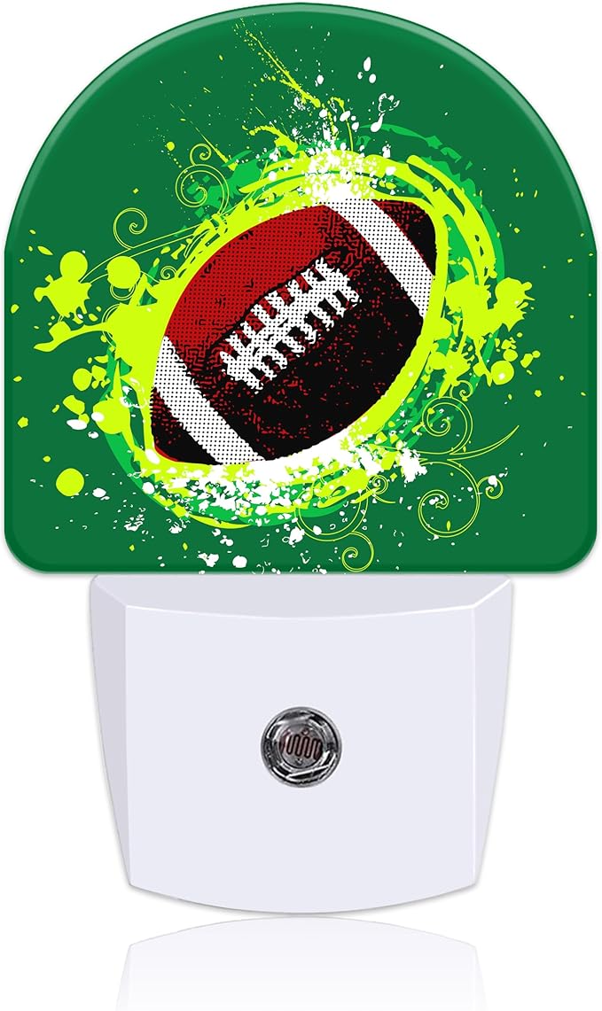 Night Light for Kids Girls Boys, Abstract American Football LED Night Light by Uiaoiais
