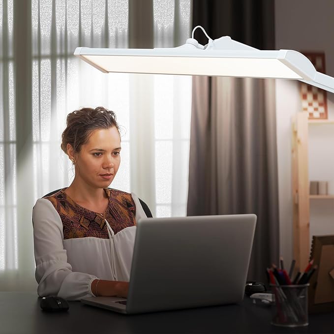 LED Architect Desk Lamp with Clamp, Metal Swing Arm 4500 Lumens Dimming Office - Image 6