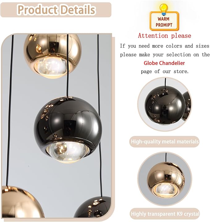 Chandeliers for Dining Room Flush Mount Dimmable Round Ceiling Light for Living - Image 2