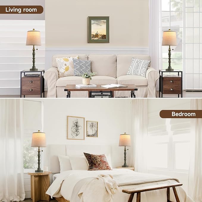 Terpsichore Lamps for Living Room Modern Farmhouse Table Lamp Bedside Reading - Image 4