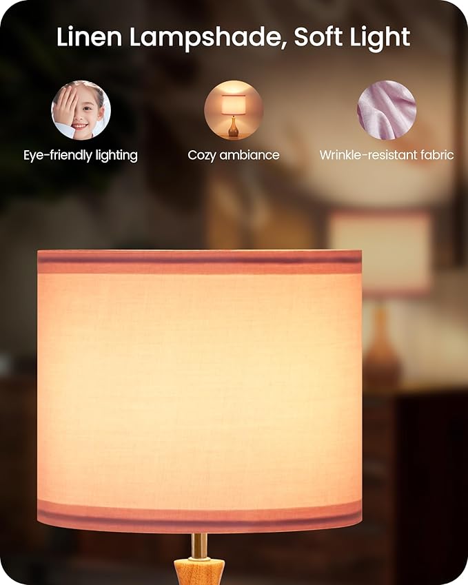 Small Table Lamp, 14.2" Cute Little Desk Lamp - Image 4