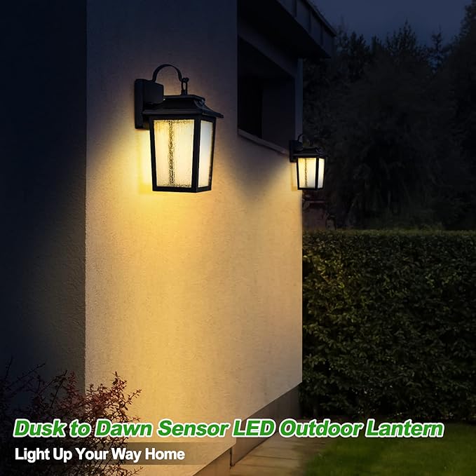 LED Dusk to Dawn Outdoor Wall Lantern - Image 2