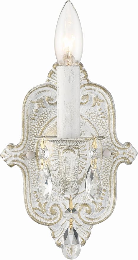Paris Market 1 Crystal Antique White Sconce - Image 3