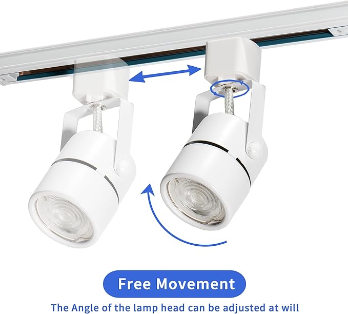 Plug in Track Lighting with Power Cord, 6-Light LED Track Lighting Kit with - Image 8