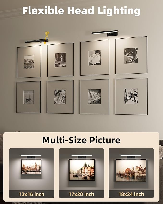 EZVALO Picture Light for Wall, Dimmable Magnetic LED Art Painting Light - Image 7