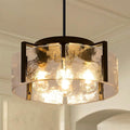 Black Chandelier for Dining Room Light Fixture, 4 Light Entryway Light Fixture by AKLMXCG