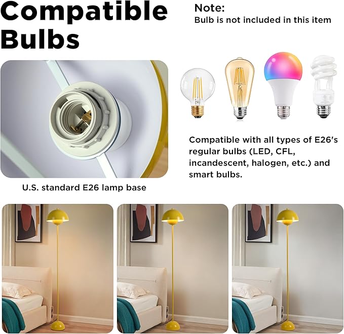 COSYLUX Modern Floor Lamp for Living Room, Industrial Tall Standing Lamp for - Image 6