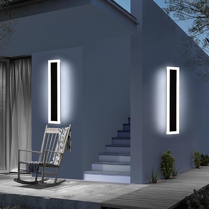 Upgrade Widened 2 Pack Modern Outdoor Wall Light Fixture, 23.6inch Long Linear - Image 6