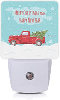 Christmas Décor Night Light, Retro Pickup and Christmas Tree Night Lights Plug by Oeaskly