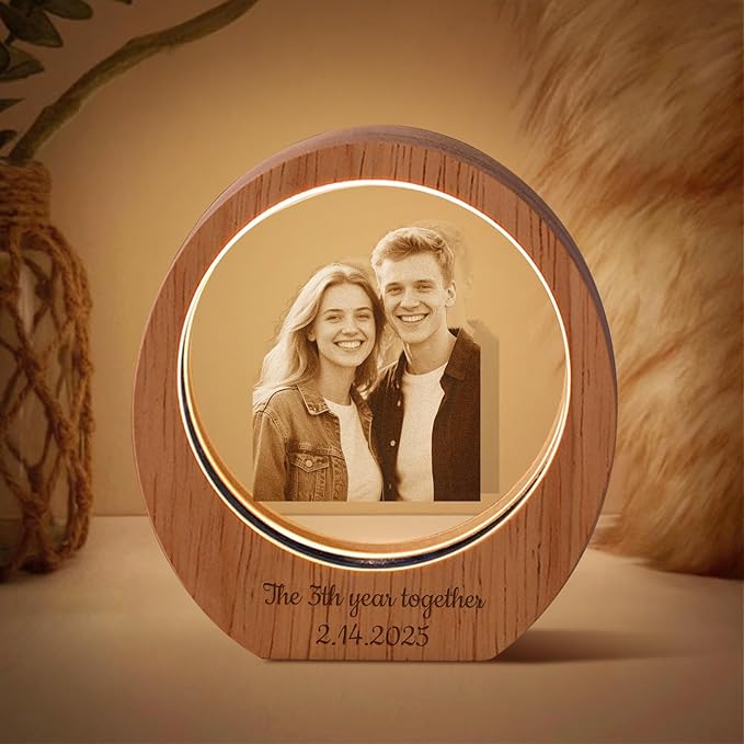 Custom 3D Crystal Photo Night Light – Personalized Glass Photo Ball by Unknown