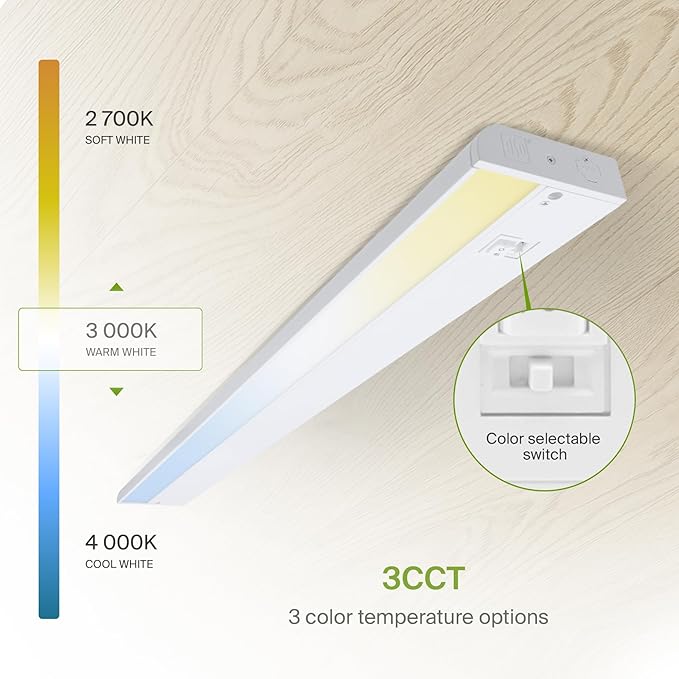 ASD 24 Inch LED Under Cabinet Lighting Plug in or Hardwired, High/Low/Off Switch - Image 6