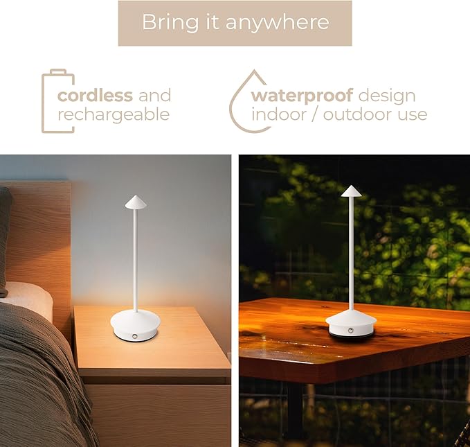 Arrrow LED Cordless USB-C Re-Chargeable Desk Lamp, 5200mAh Battery Operated - Image 6