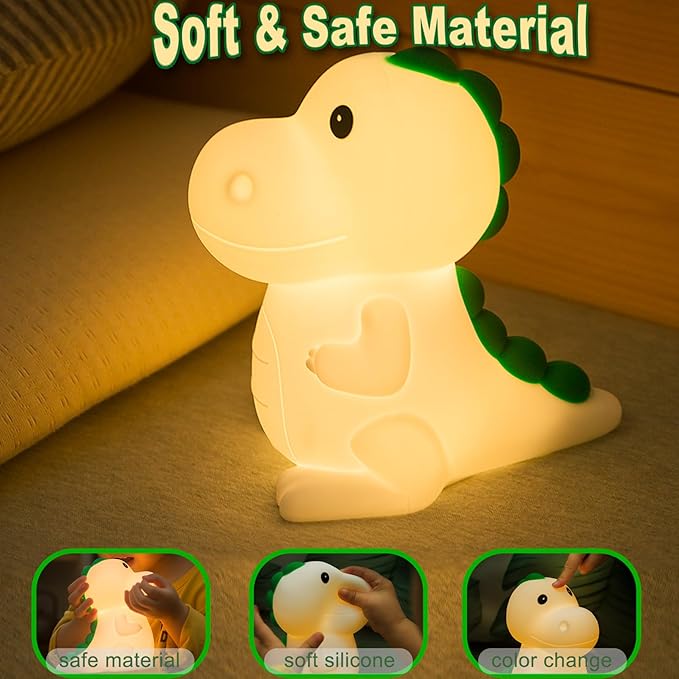 Night Light for Kids, Dinosaur Nightlight Kids Lamps for Bedrooms Boys - Image 3