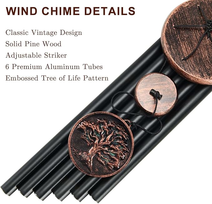 Memorial Wind Chimes for Outside, Sympathy Gifts for Loss of Loved One - Image 3