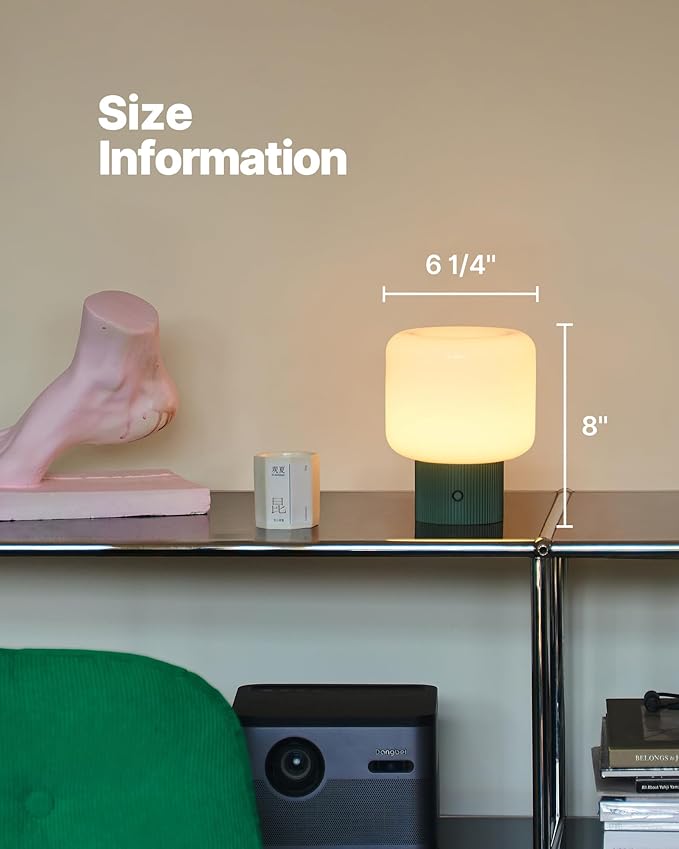 Halo Mushroom Lamp, 5W Cute Cordless Rechargeable Table Lamp - Image 9