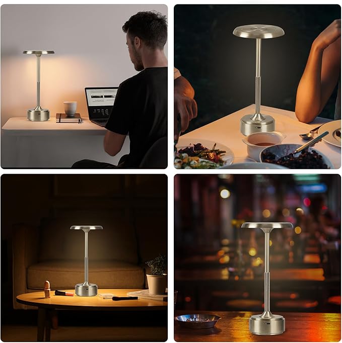 5200mAh Rechargeable Cordless LED Table Lamps Touch Sensor Light, 3-Levels - Image 5