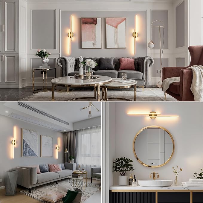 Battery Operated Wall Sconce Set of 2, Wireless Wall Light USB Rechargeable - Image 9
