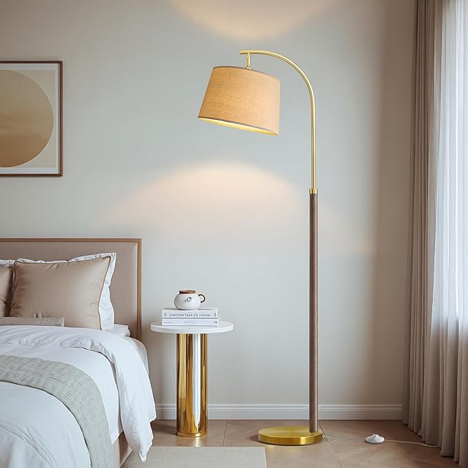 63" Wood Floor Lamp for Living Room Dimmable Standing Lamp - Image 2