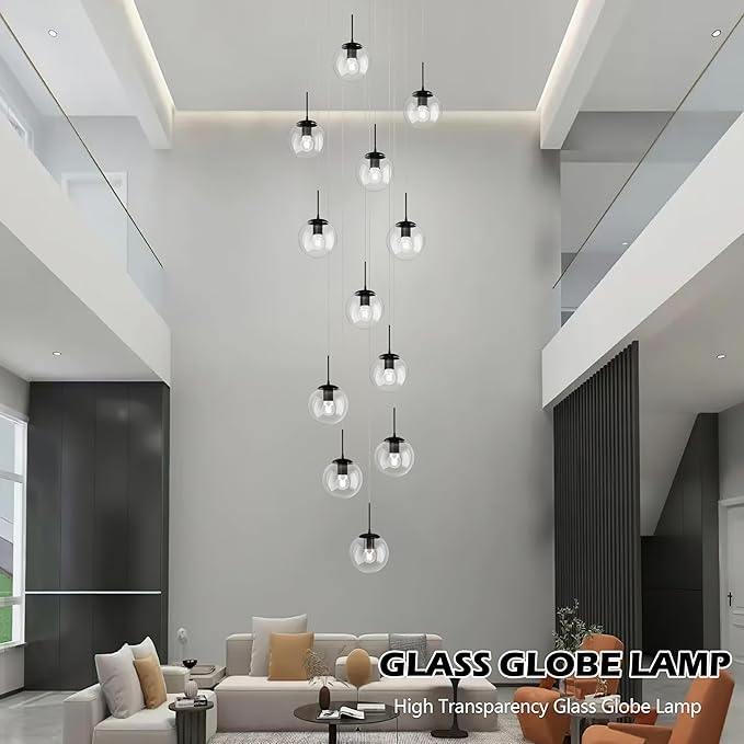 KoKo&Yukina 12-Light Black Mid Century Modern Chandelier - Image 2