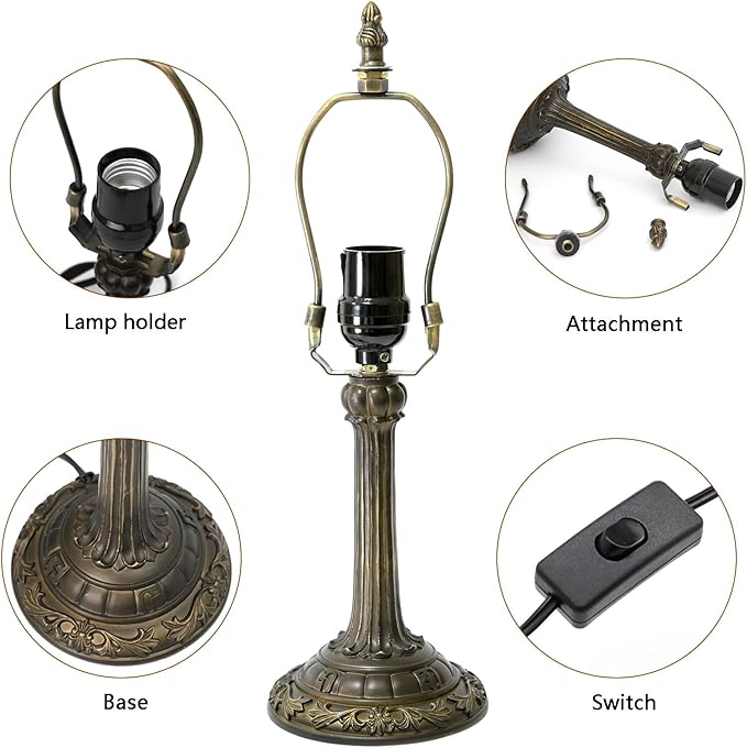 Tiffany Lamp Stained Glass lamp Small Bedside Table Lamps - Image 9