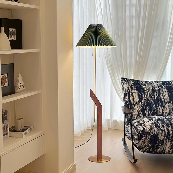 Floor Lamps for Living Room, Mid Century Modern Wood Floor Lamp, Height - Image 2