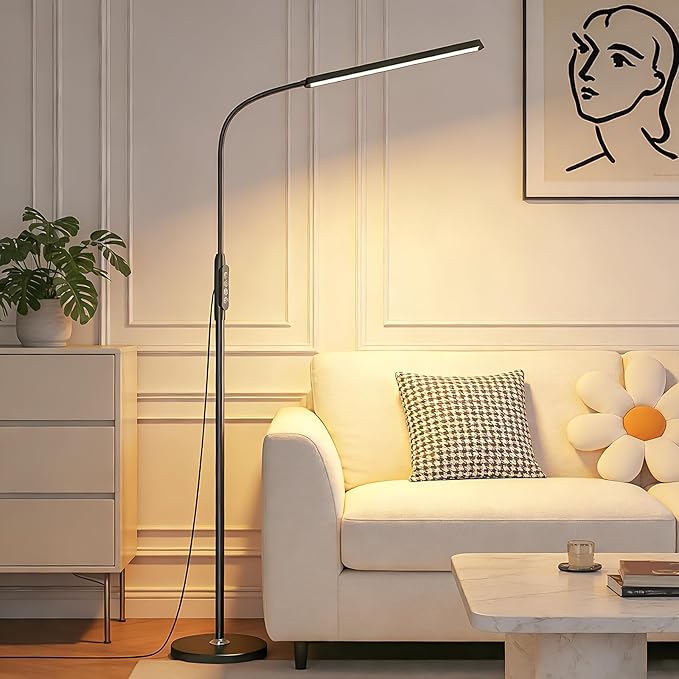 Bright LED Floor Lamps Remote Dimming by dujunlinghang