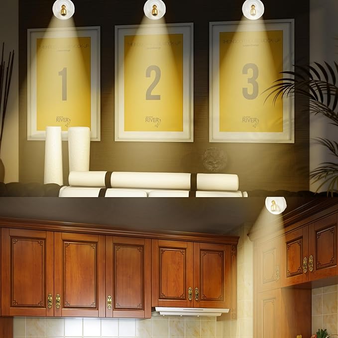 4-Pack LED Spotlight Battery Operated Picture Lights, Wireless Puck Lights - Image 6