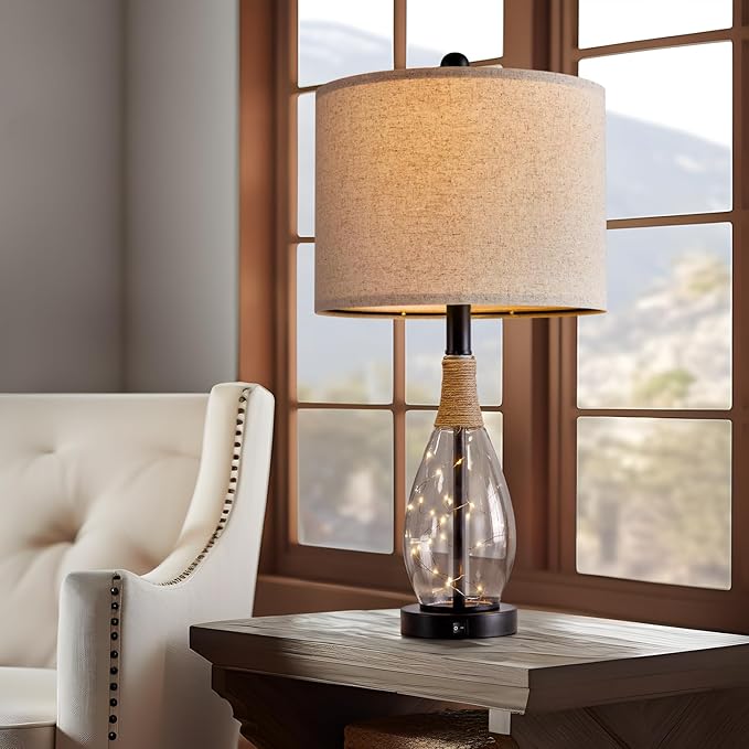 OYEARS 23" Farmhouse Table Lamps - Image 4