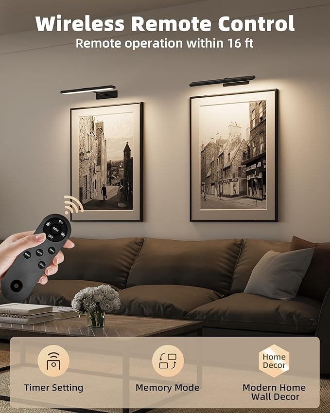 EZVALO Picture Light for Wall, Dimmable Magnetic LED Art Painting Light - Image 5