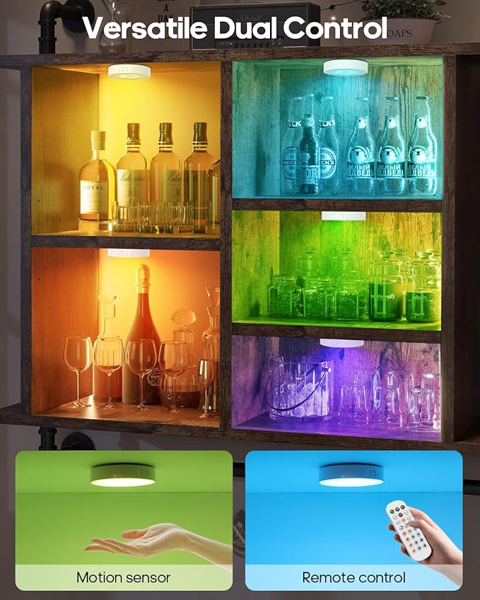 6-Pack RGB Rechargeable Puck Lights - Image 5