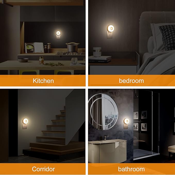 YELKO Night Lights Plug Into Wall, 200Lumen Super Bright Plug in Motion Sensor - Image 6