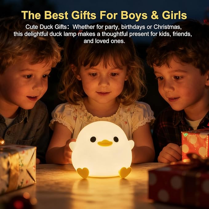 Cute Bean Duck Night Light, Squishy Bean Shape DoDo Duck Lamp, Bean Duck Night - Image 7