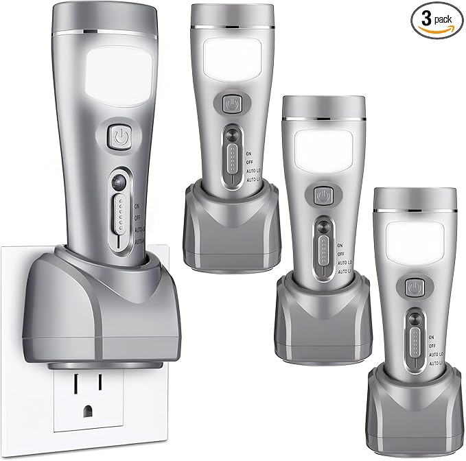 3 Pack Rechargeable Emergency Lights by Unknown