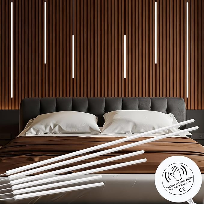 LED Recessed Lighting Kit, 6 Pack Self-Adhesive COB LED Light Bar, Cold White - Image 2