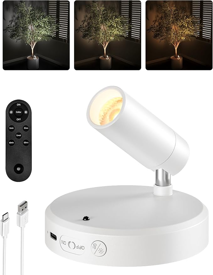 EZVALO Battery Powered LED Spotlight Indoor, Wireless Picture Lights by EZVALO