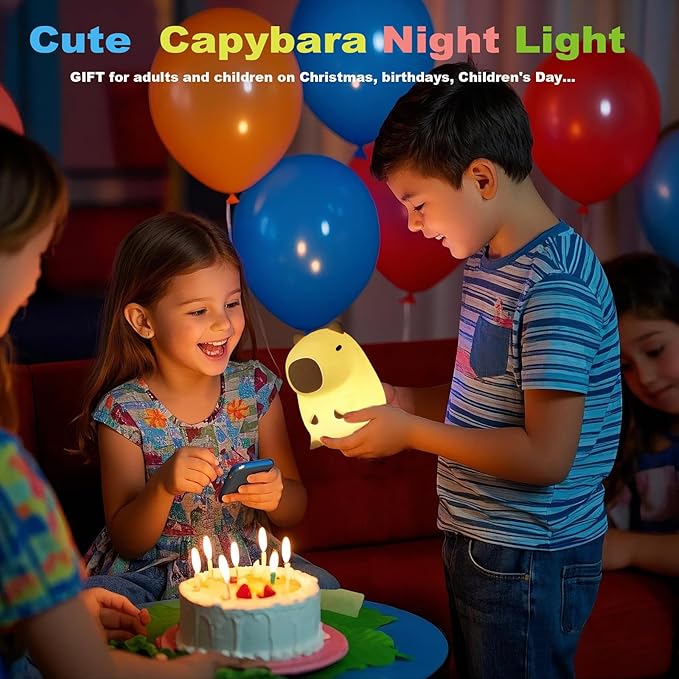 DREAMING MY DREAM Cute Capybara lamp, Squishy Capybara Night Light LED - Image 6