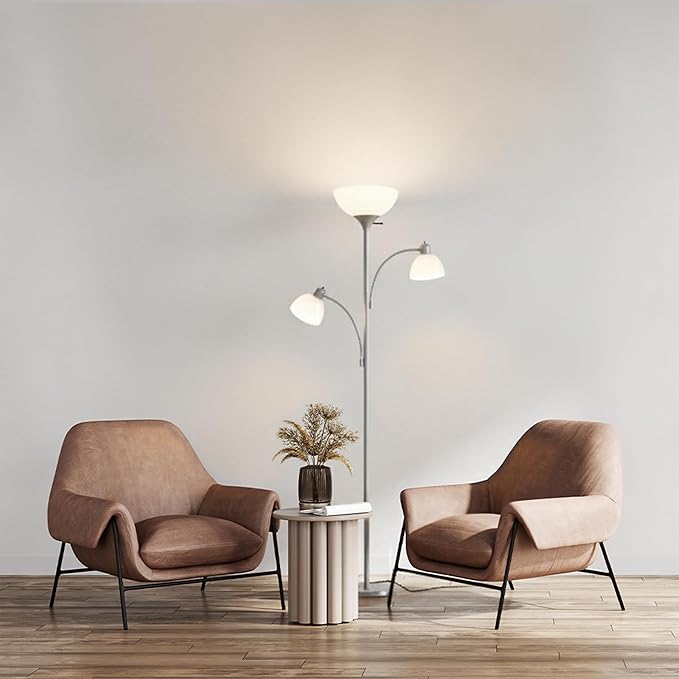 Brightech Sky Dome Double LED Floor lamp, Torchiere Super Bright Floor Lamp - Image 7