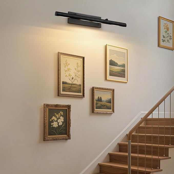 Art Picture Frame Wall Light: 30" Black Retro Swing Arm Artwork Spotlights - Image 8