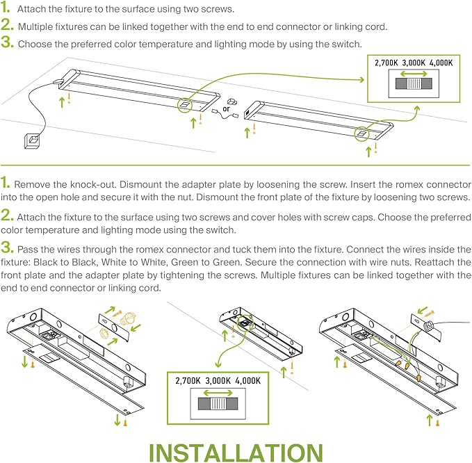 ASD Swivel LED Under Cabinet Lighting, 48 Inch 24W, Hardwired or Plug-in - Image 8