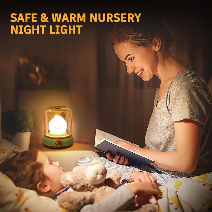 2Pack Ghost Campfire Night Light, Small Cute Desk Lamp, Dimmable Cordless - Image 7