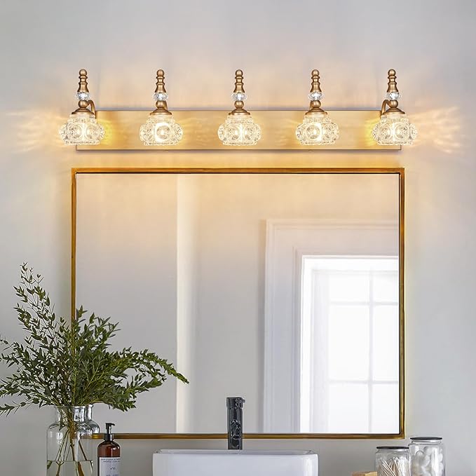 Modern Glass Crystal Vanity Light - Image 6