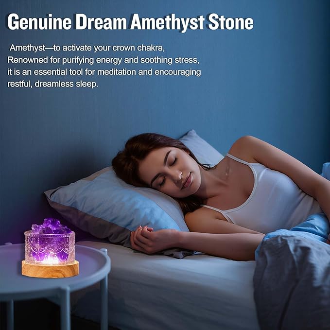 Runyangshi Amethyst Crystal Lamp Night Light - Image 8