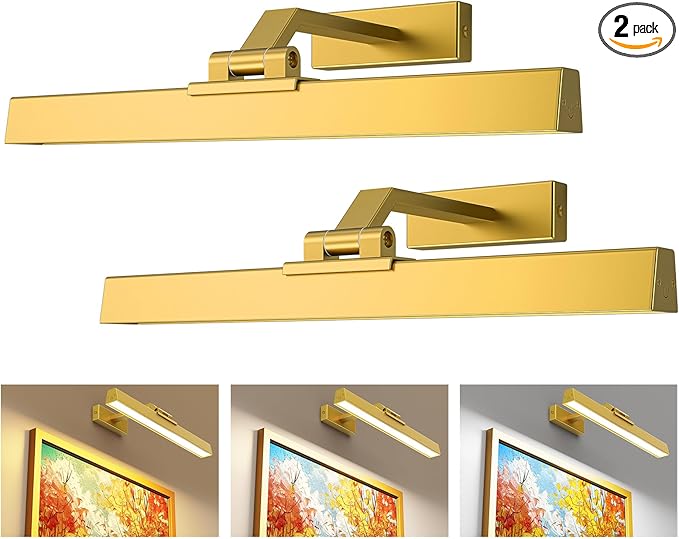 Picture Lights for Wall, Battery Operated Picture Light 16in Gallery Light for by Afyuol